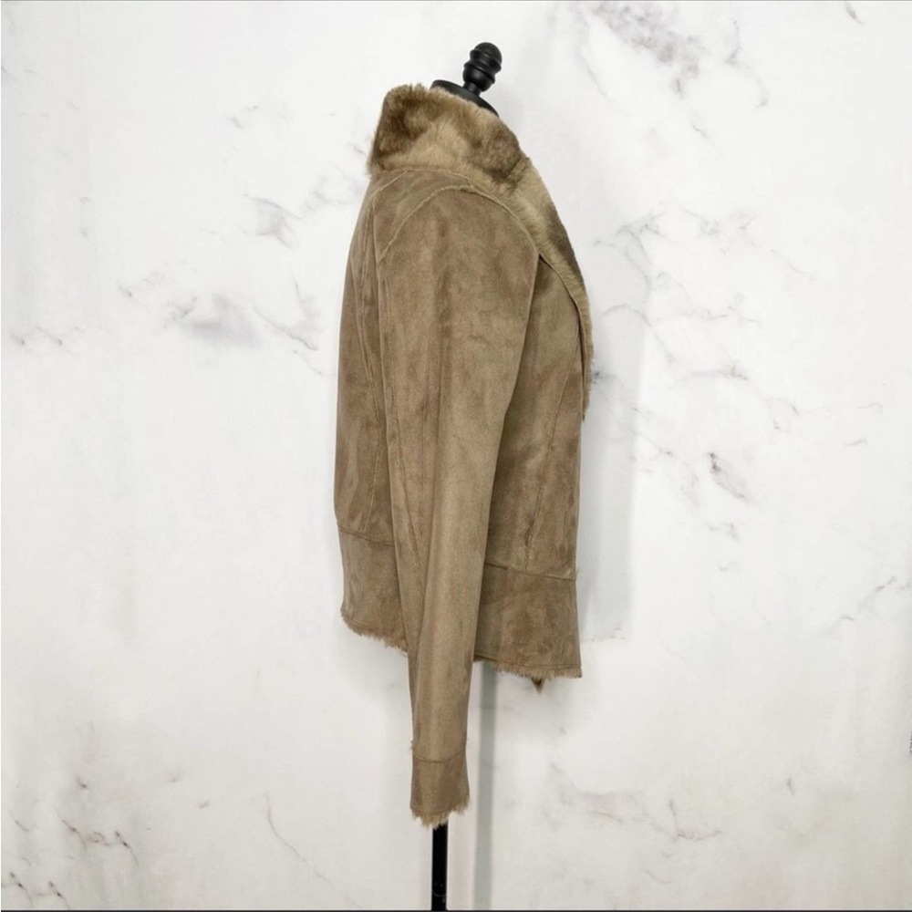 Women’s Faux Fur Suede Jacket Coat, size S - Picture 5 of 9